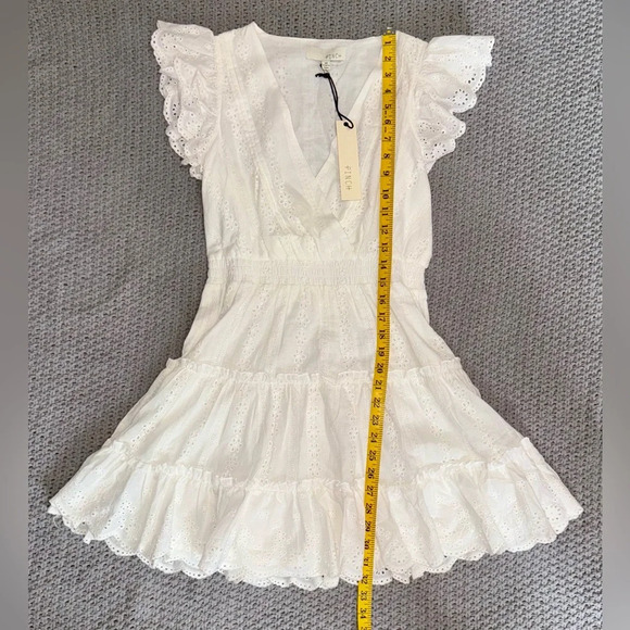 Pinch white eyelets tiered mini dress size medium new - Picture 3 of 6